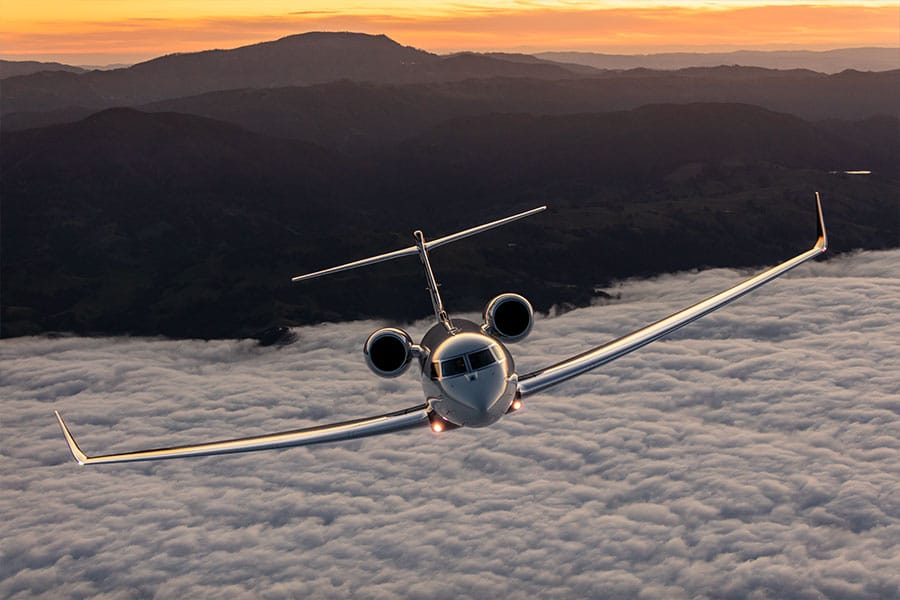 Sunrise over airfield